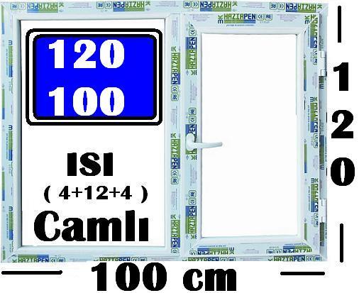 120 X 100 ISICAMLI PVC PENCERE 